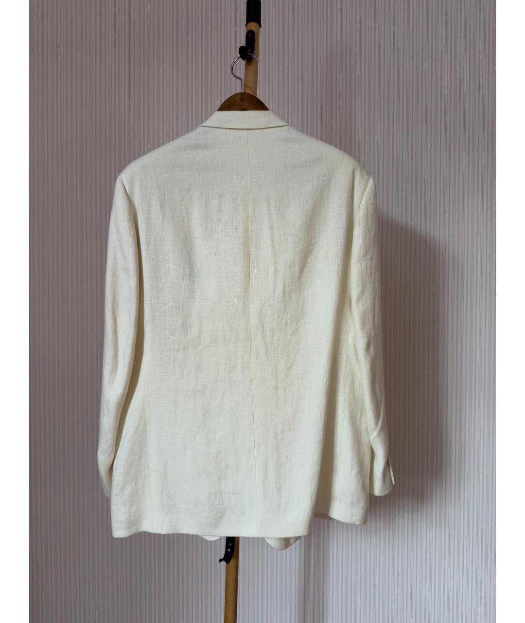 BURBERRY Белый льняной пиджак, фото 2
