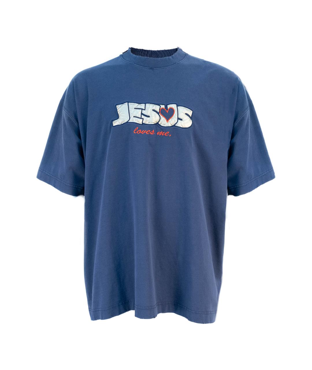 VETEMENTS Синяя хлопковая футболка, фото 6