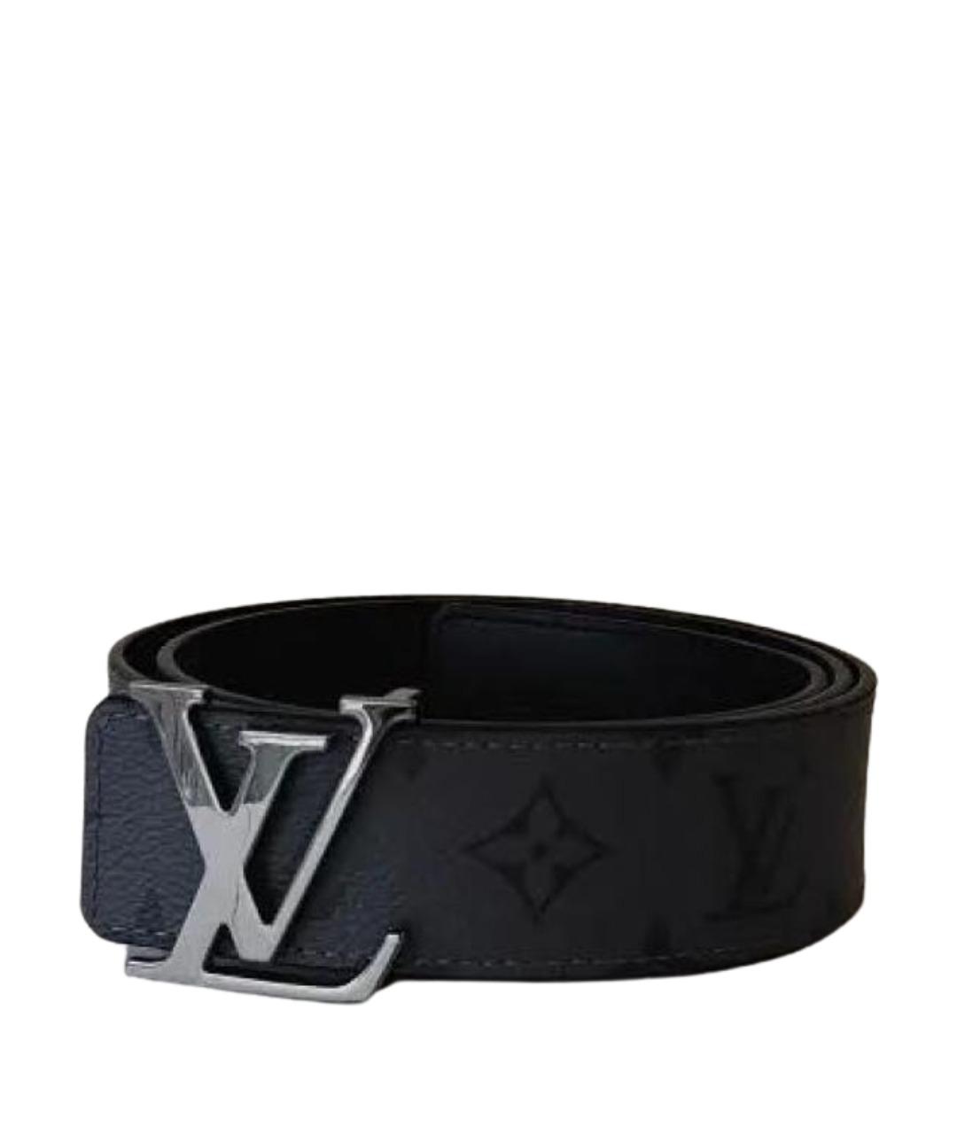 LOUIS VUITTON Черный кожаный ремень, фото 1