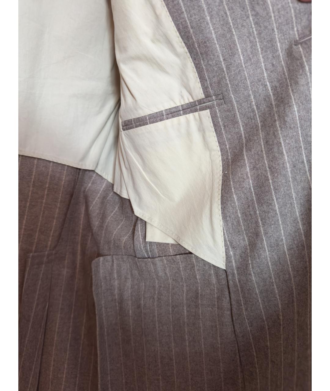 BRUNELLO CUCINELLI Серый шерстяной пиджак, фото 3