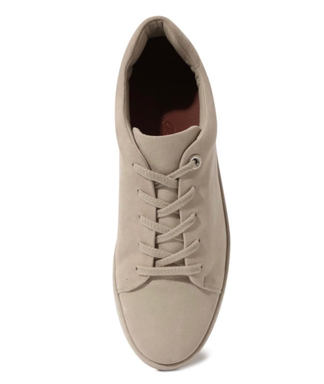 LORO PIANA Бежевые замшевые кеды, фото 3