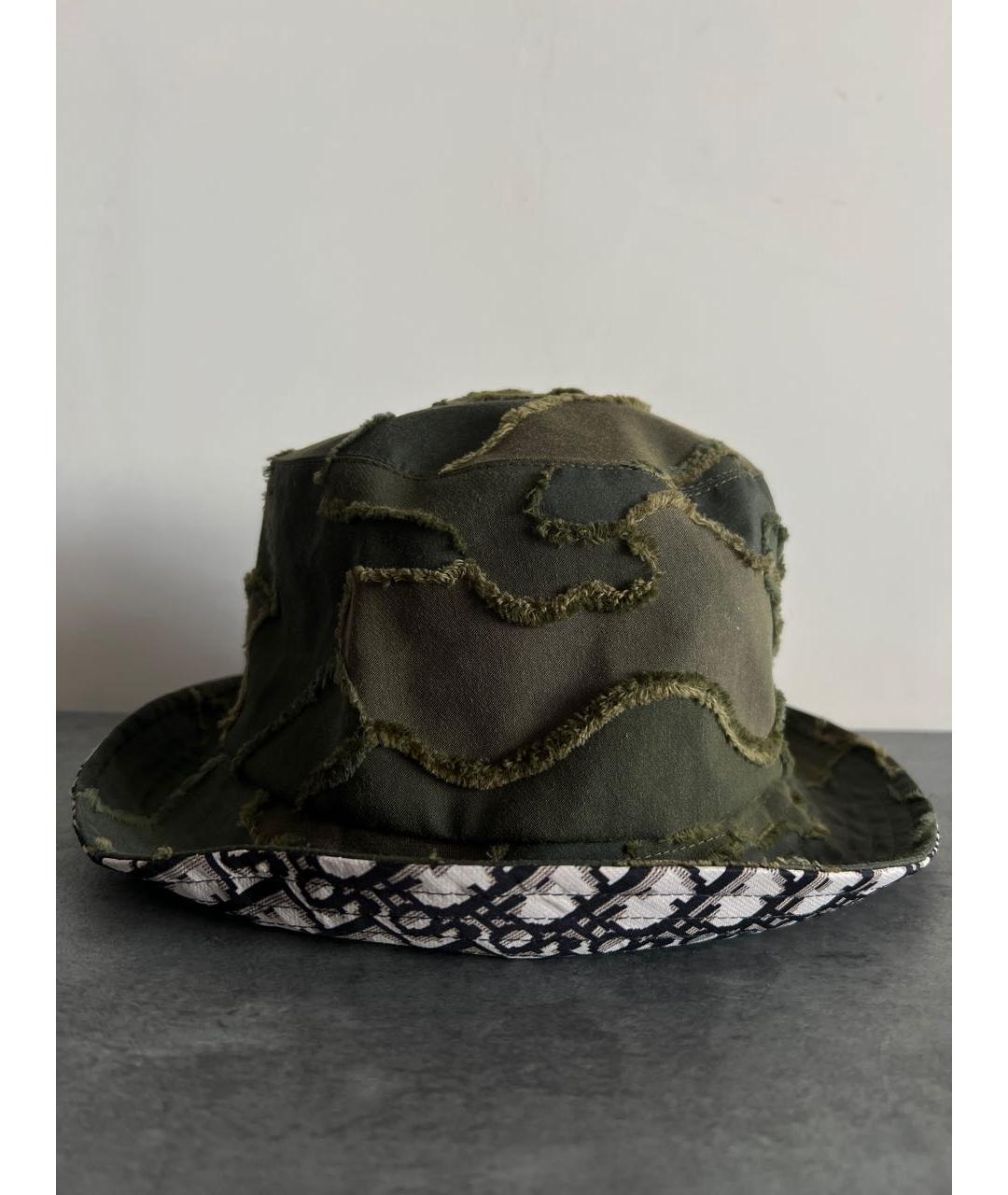 CHRISTIAN DIOR Хаки хлопковая панама, фото 3