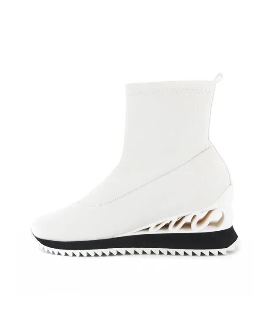 LE SILLA Белые кожаные полусапоги, фото 3