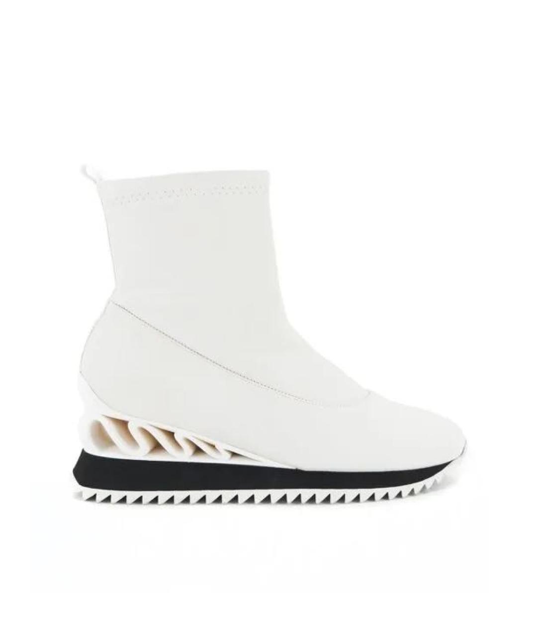 LE SILLA Белые кожаные полусапоги, фото 1