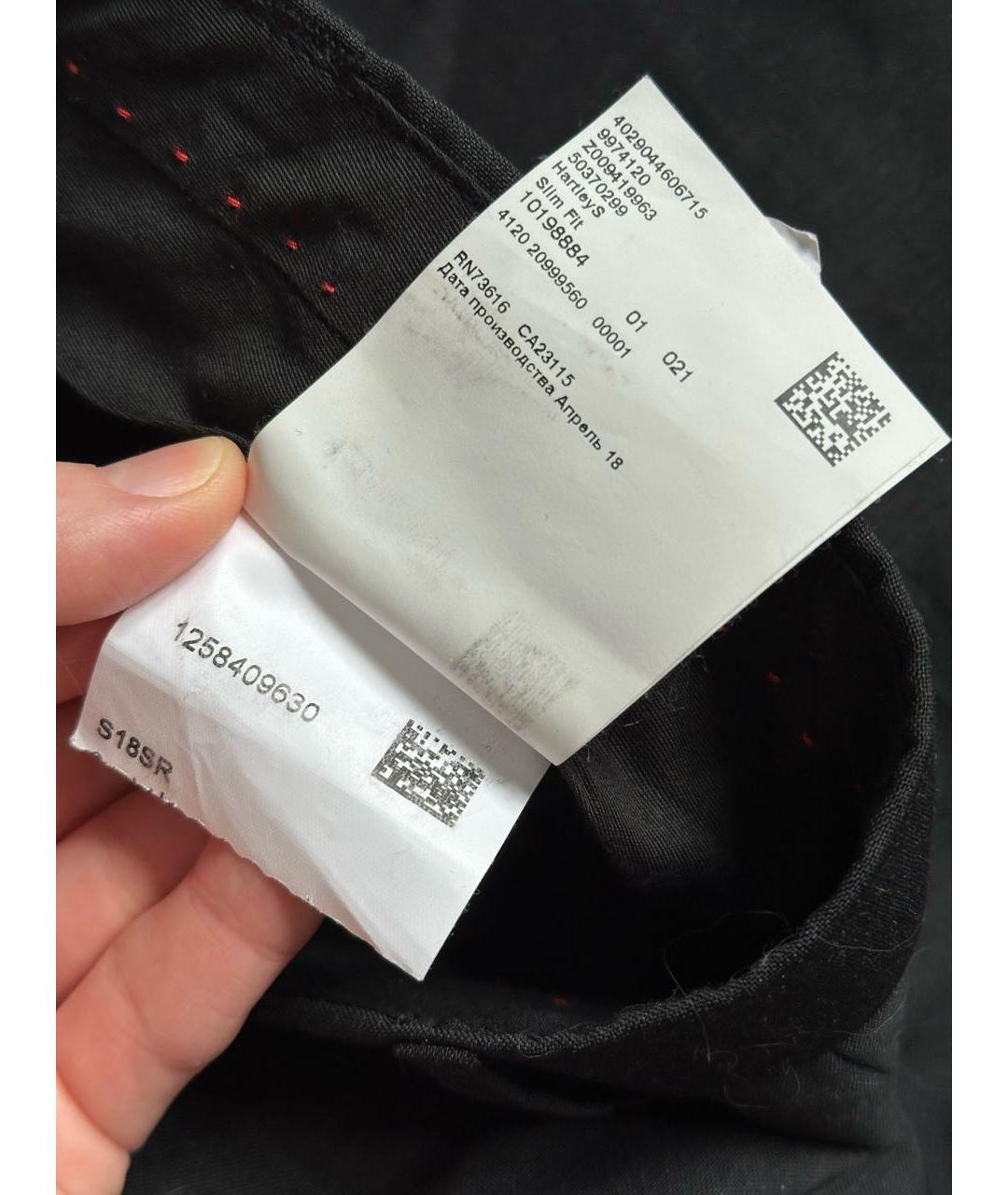 HUGO BOSS Черные шерстяные классические брюки, фото 7