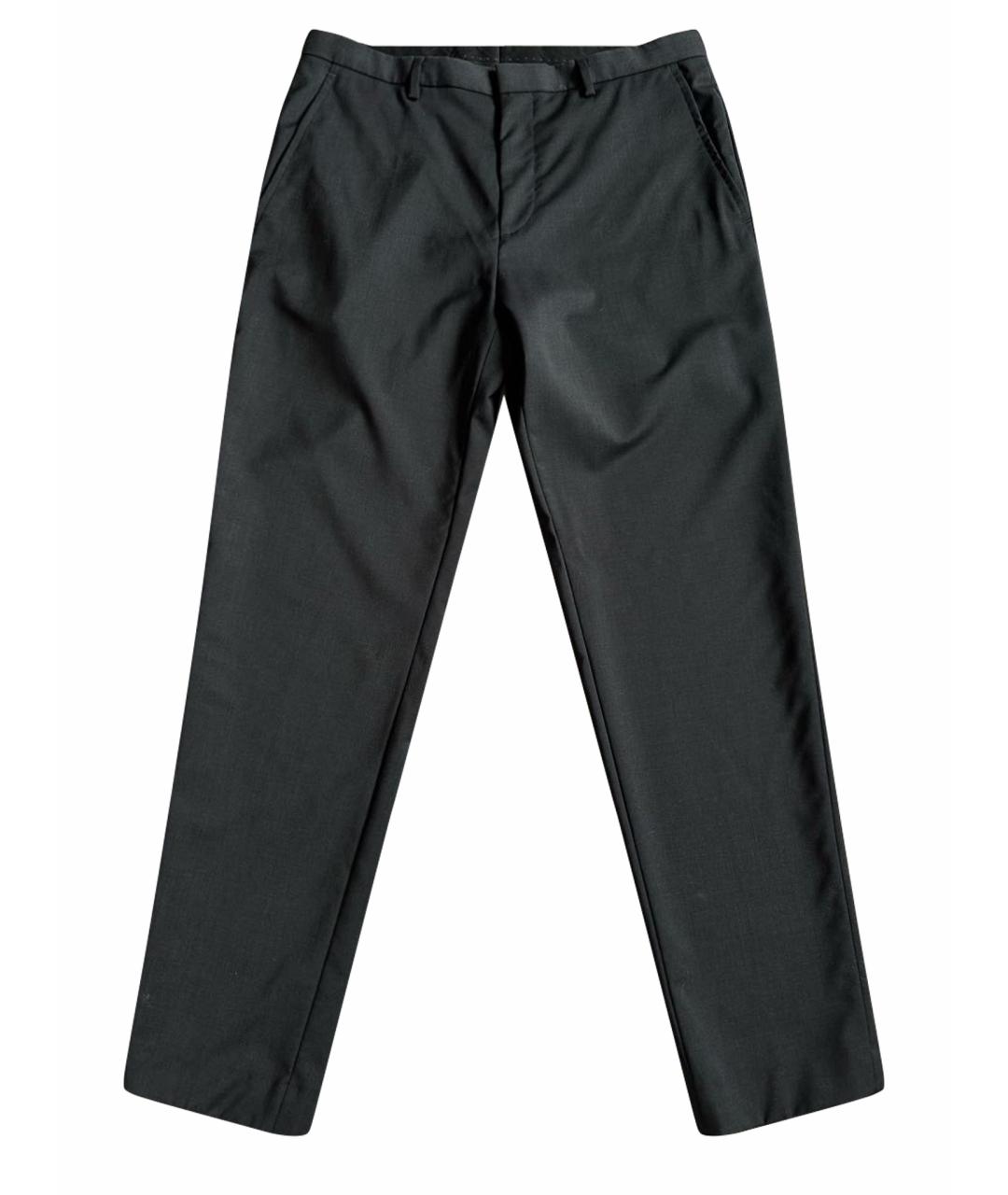 HUGO BOSS Черные шерстяные классические брюки, фото 1