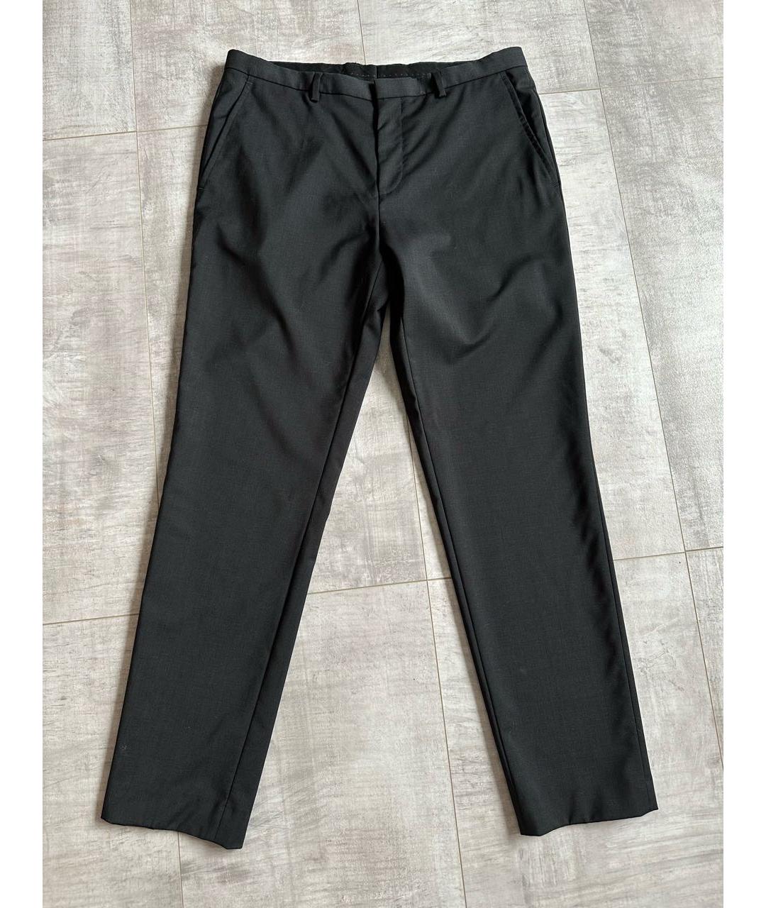 HUGO BOSS Черные шерстяные классические брюки, фото 9