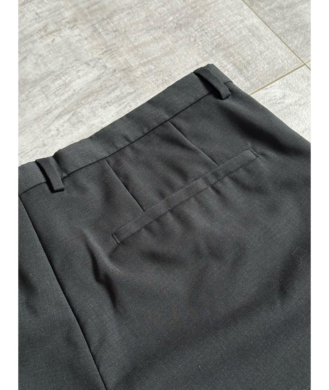 HUGO BOSS Черные шерстяные классические брюки, фото 4