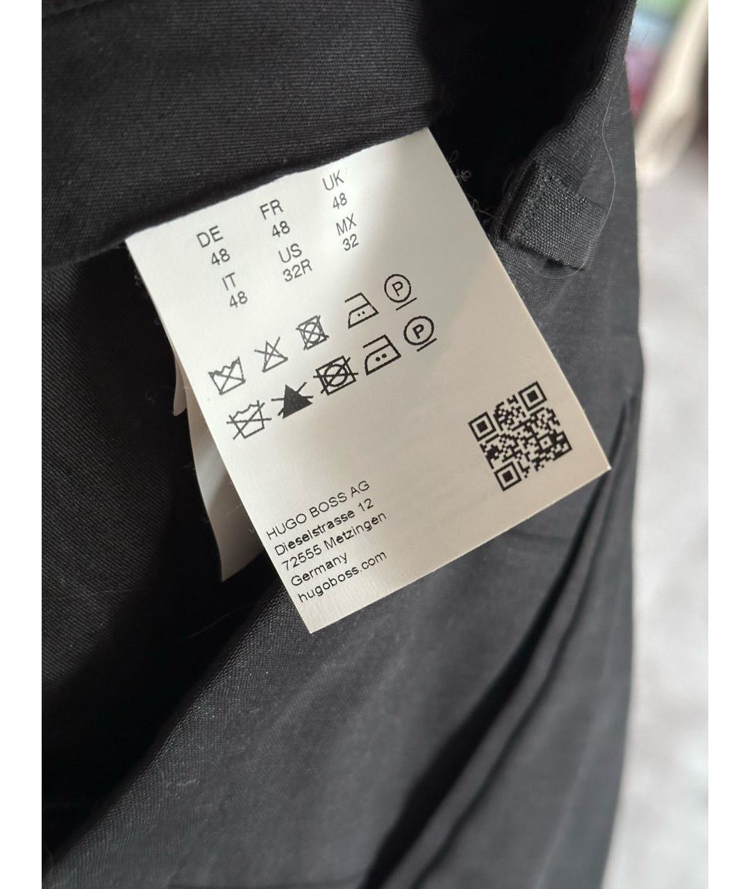 HUGO BOSS Черные шерстяные классические брюки, фото 5