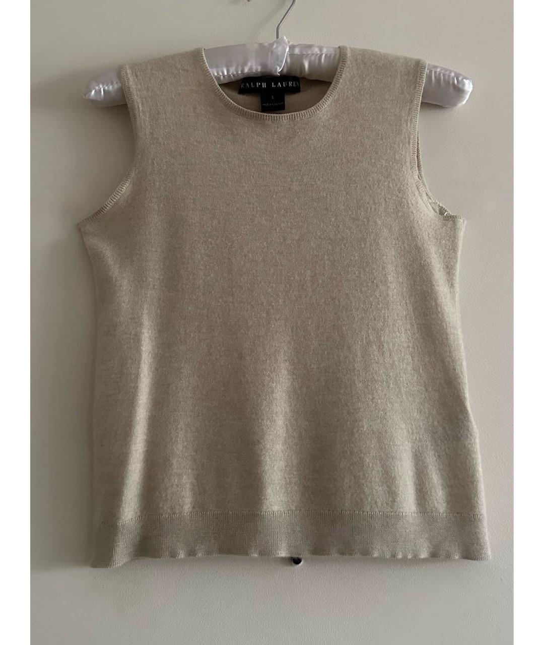 RALPH LAUREN Бежевый кашемировый кардиган, фото 3