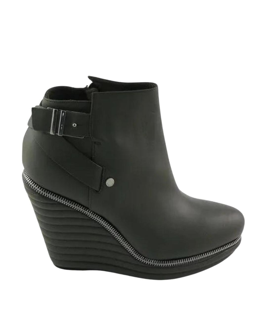 LE SILLA Черные кожаные полусапоги, фото 1