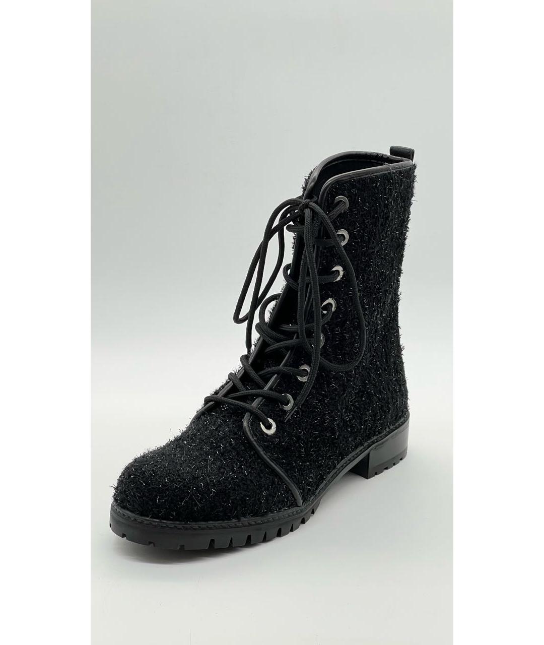 STUART WEITZMAN Черные текстильные ботинки, фото 2