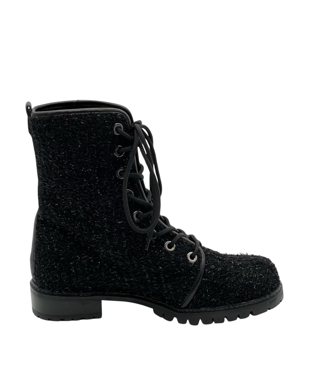 STUART WEITZMAN Черные текстильные ботинки, фото 1