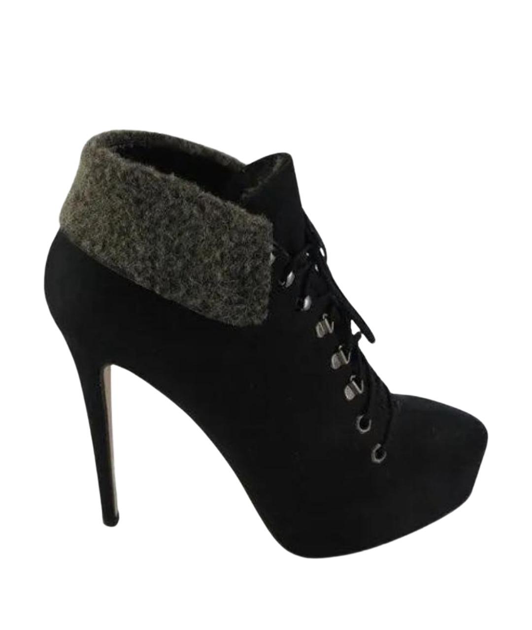 LE SILLA Черные замшевые ботильоны, фото 1