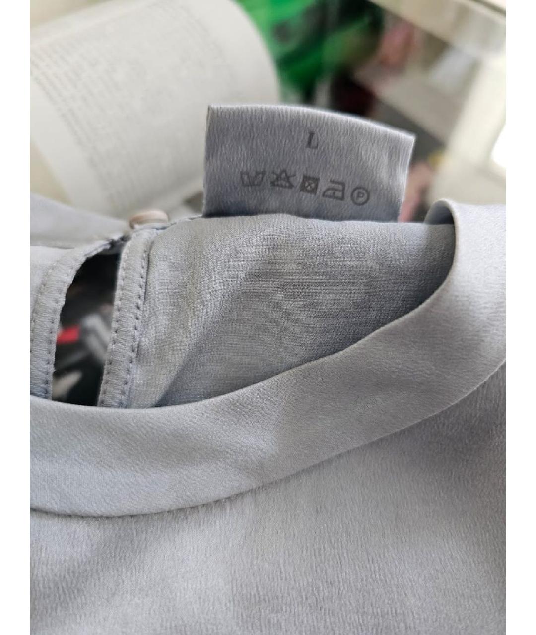 BRUNELLO CUCINELLI Серая атласная майка, фото 5