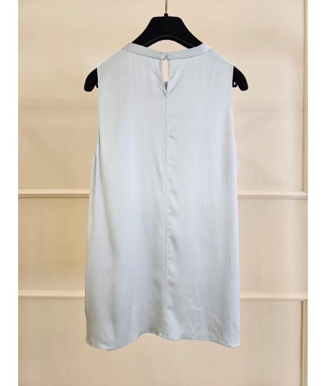 BRUNELLO CUCINELLI Серая атласная майка, фото 2