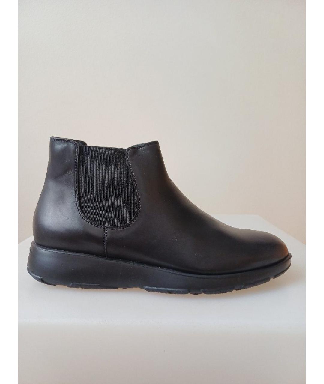 FRATELLI ROSSETTI Черные кожаные полусапоги, фото 9