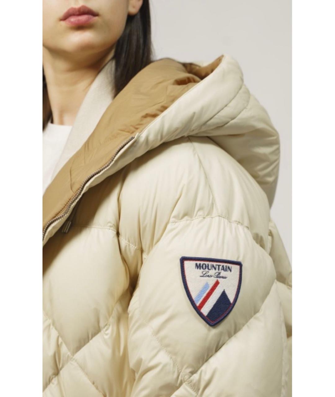 LORO PIANA Бежевый полиамидовый пуховик, фото 7