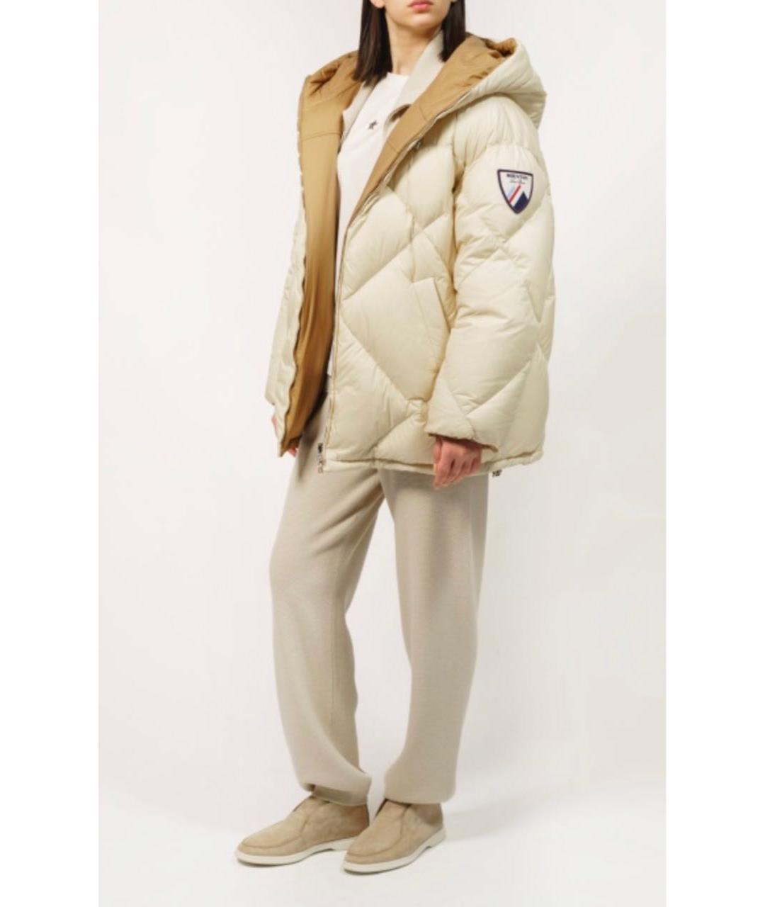 LORO PIANA Бежевый полиамидовый пуховик, фото 5