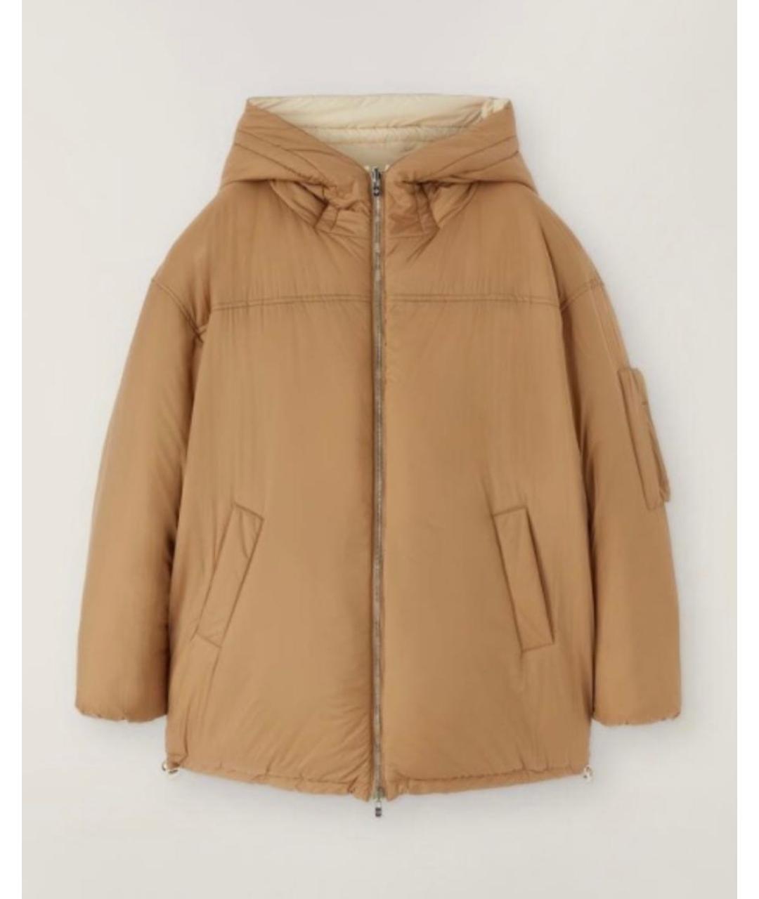 LORO PIANA Бежевый полиамидовый пуховик, фото 2