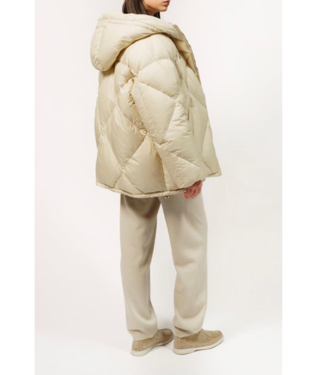 LORO PIANA Бежевый полиамидовый пуховик, фото 6