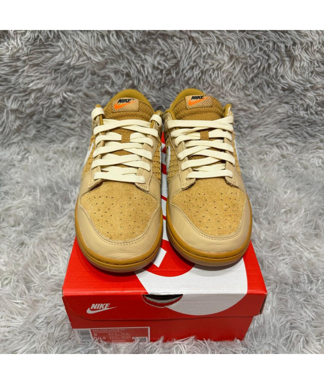 NIKE Коричневые замшевые низкие кроссовки / кеды, фото 2