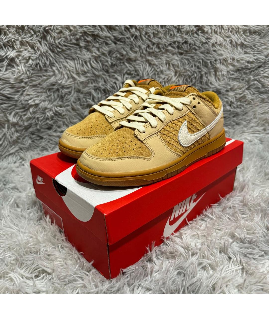 NIKE Коричневые замшевые низкие кроссовки / кеды, фото 5