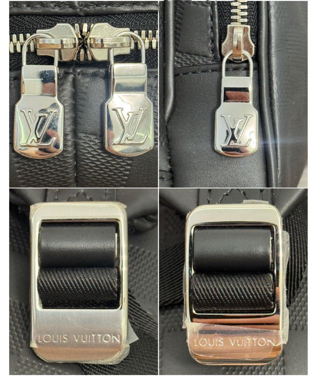 LOUIS VUITTON Черный кожаный рюкзак, фото 7