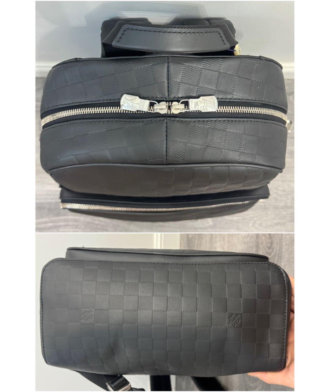 LOUIS VUITTON Черный кожаный рюкзак, фото 5