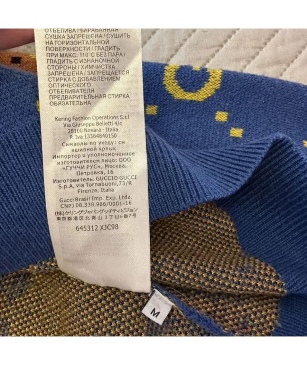 GUCCI Синий шерстяной джемпер / свитер, фото 7