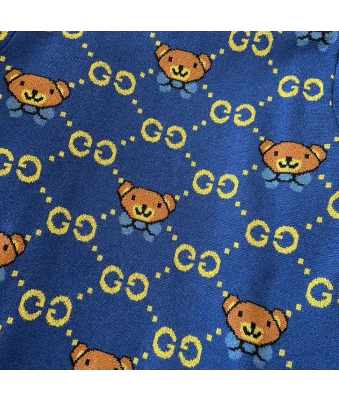 GUCCI Синий шерстяной джемпер / свитер, фото 6