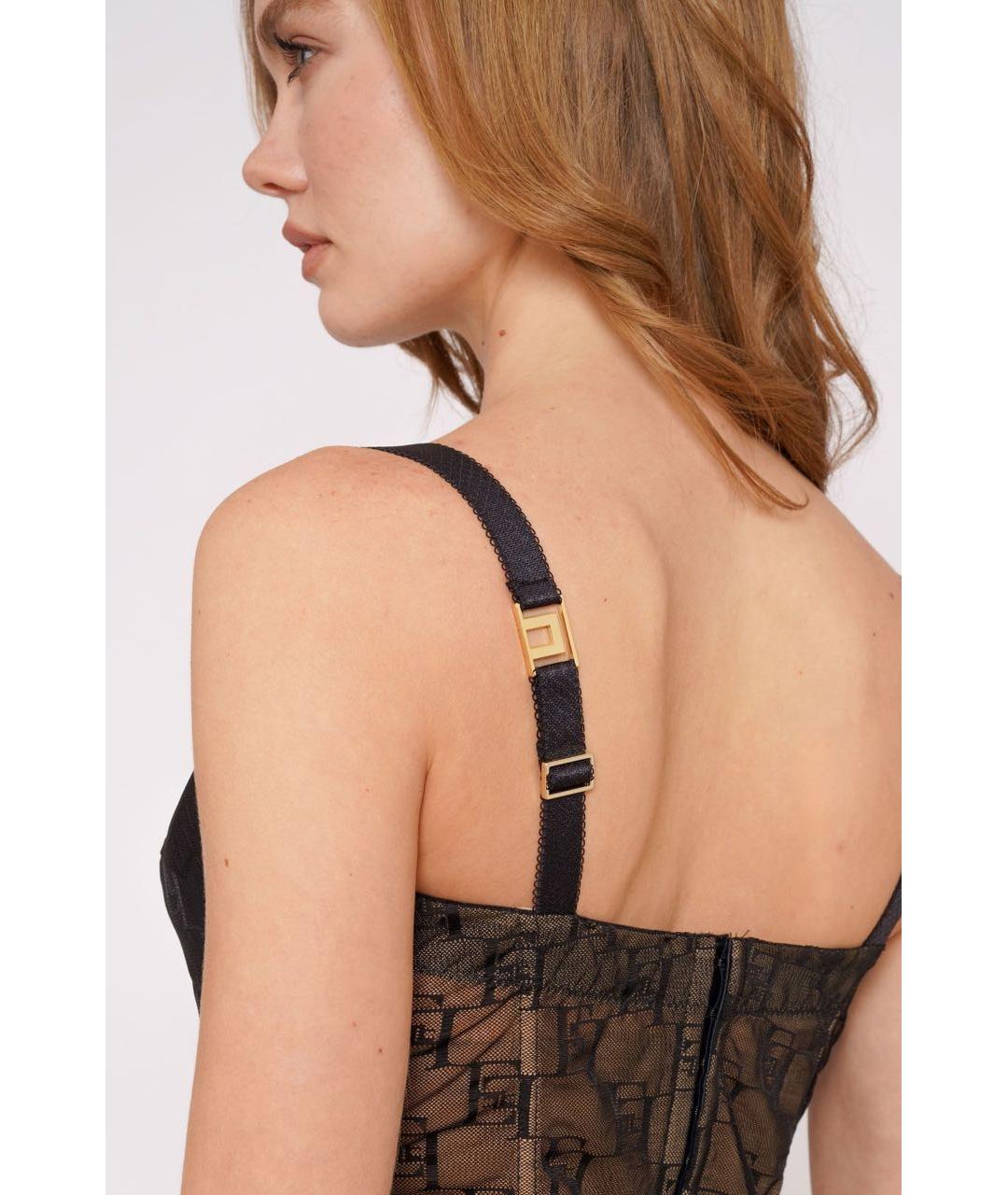 ELISABETTA FRANCHI Черный полиамидовый корсет, фото 5