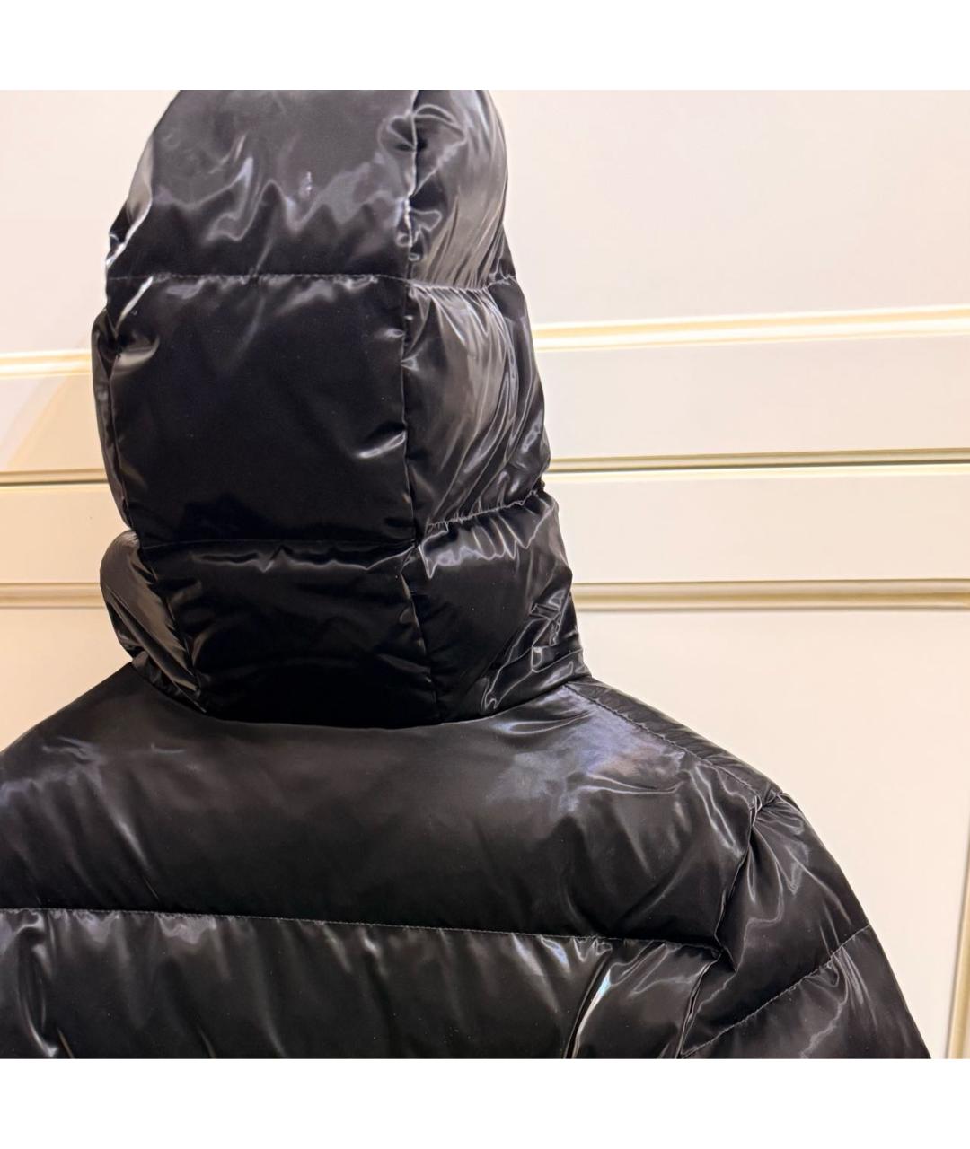 PINKO Черный полиуретановый пуховик, фото 3
