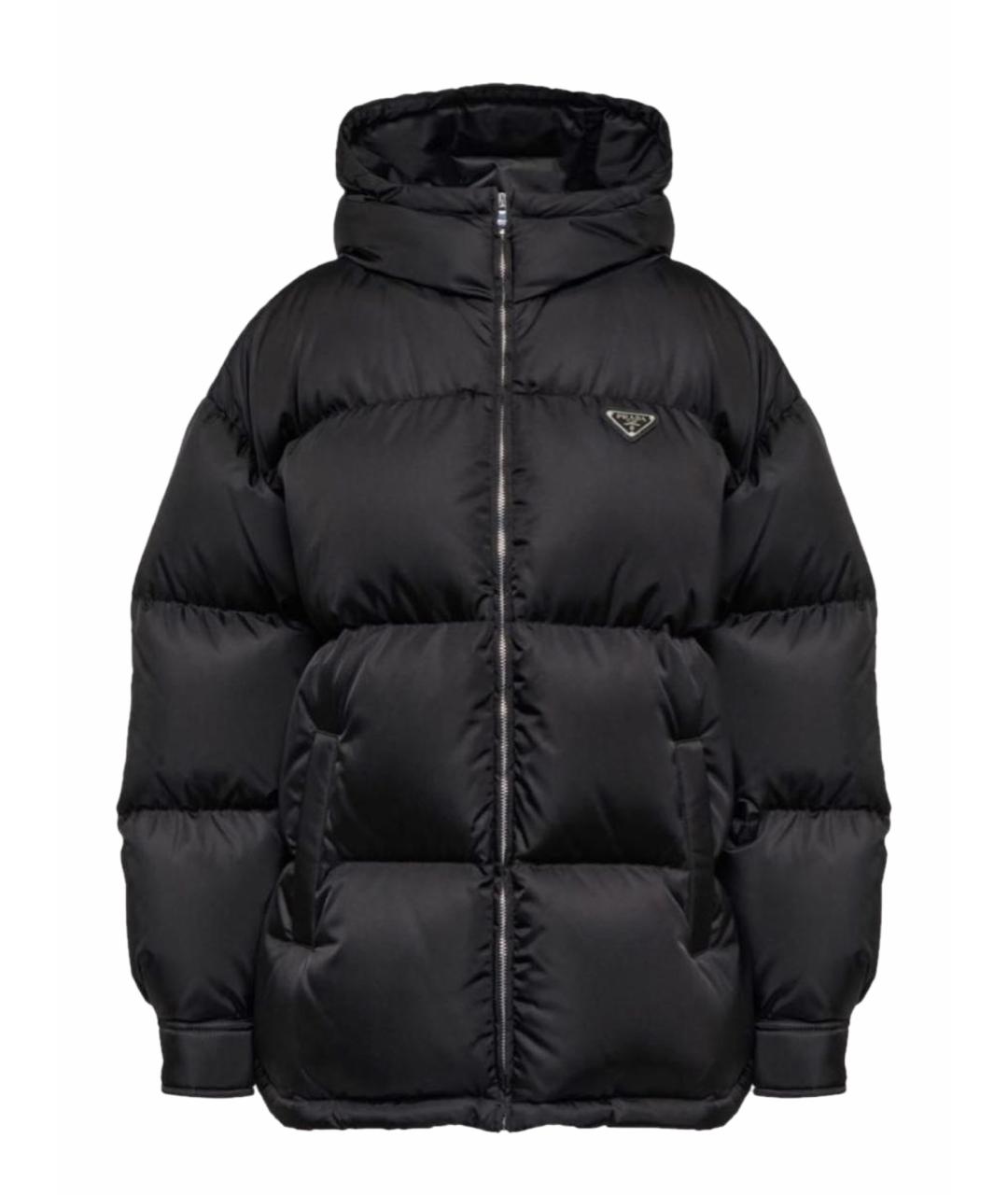 PRADA Черный полиамидовый пуховик, фото 1