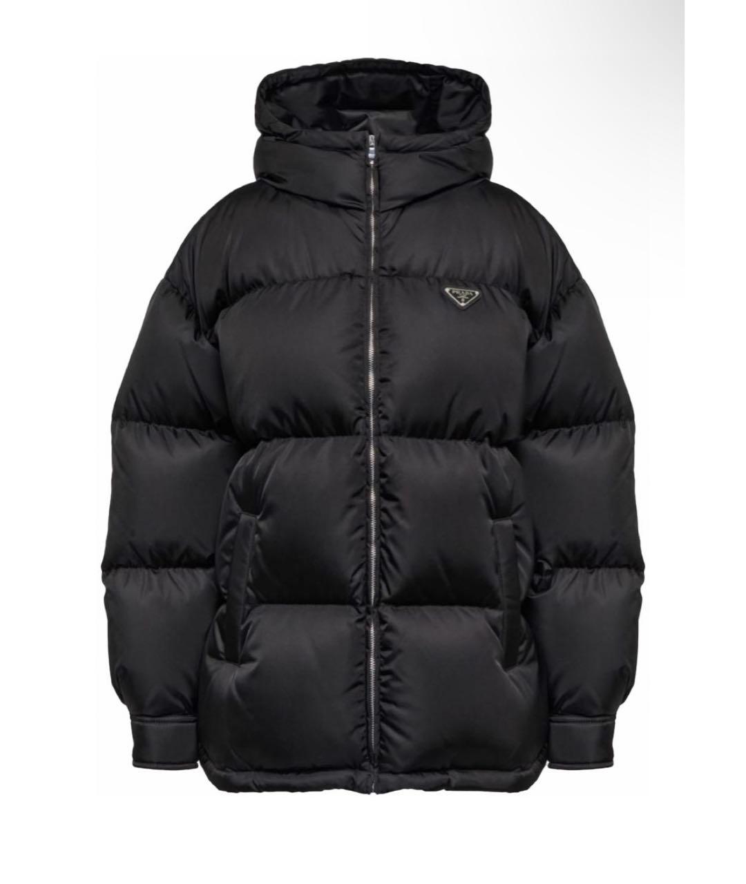 PRADA Черный полиамидовый пуховик, фото 8