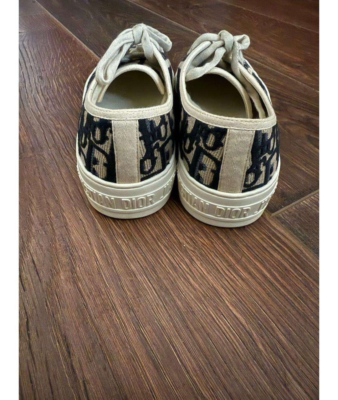 CHRISTIAN DIOR Темно-синие кожаные кеды, фото 4