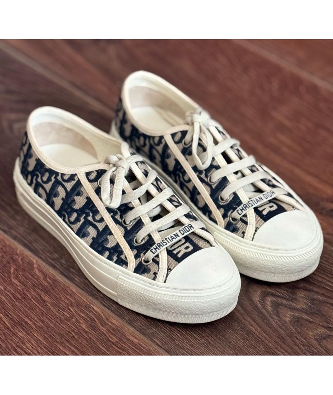 CHRISTIAN DIOR Темно-синие кожаные кеды, фото 7