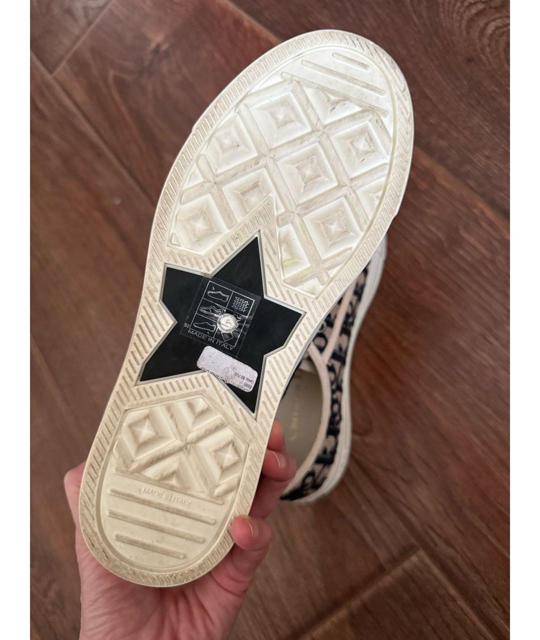 CHRISTIAN DIOR Темно-синие кожаные кеды, фото 5