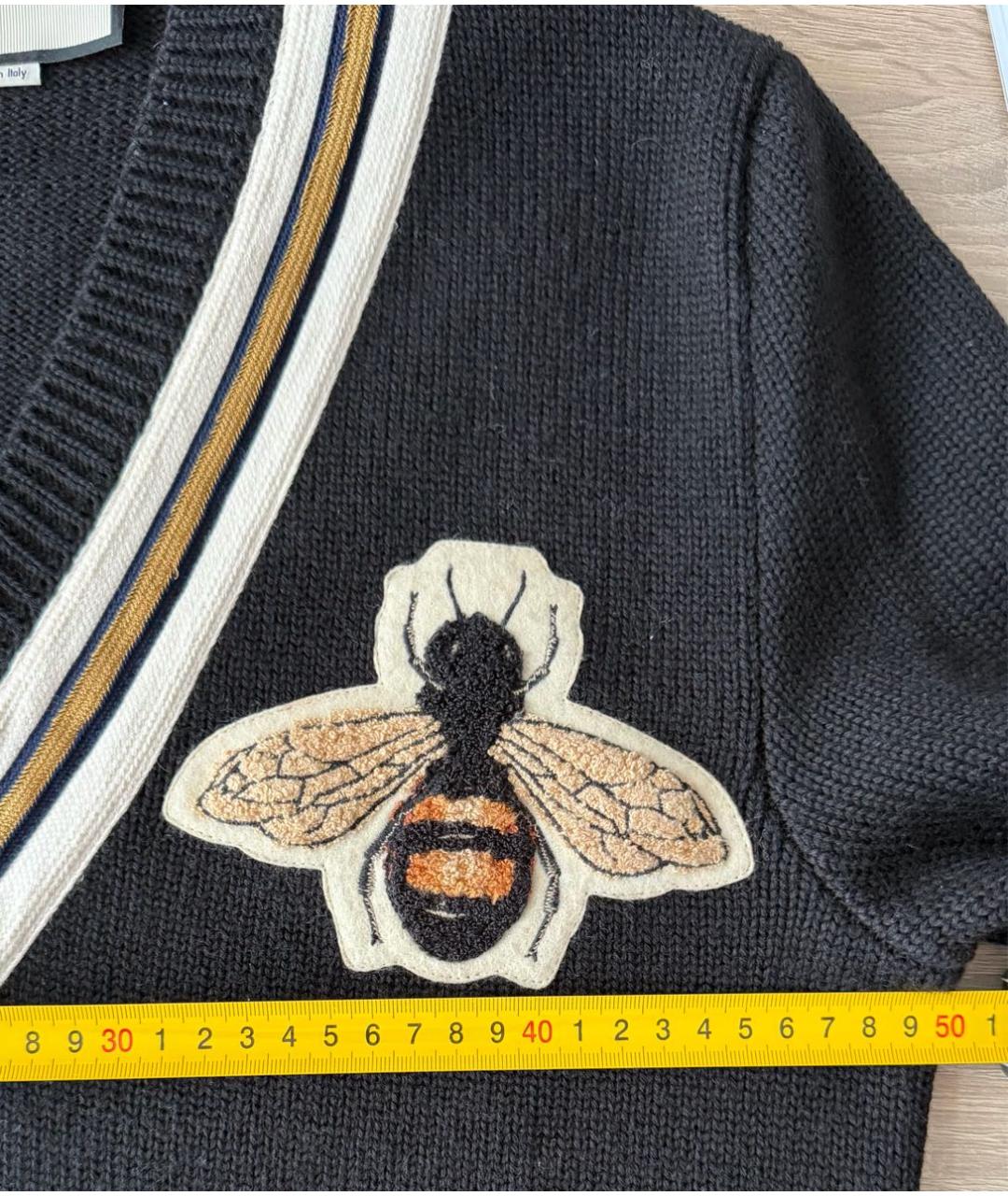 GUCCI Черный шерстяной джемпер / свитер, фото 7