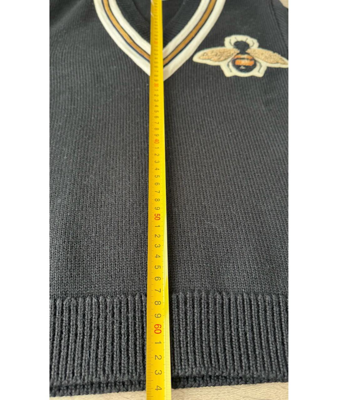 GUCCI Черный шерстяной джемпер / свитер, фото 6