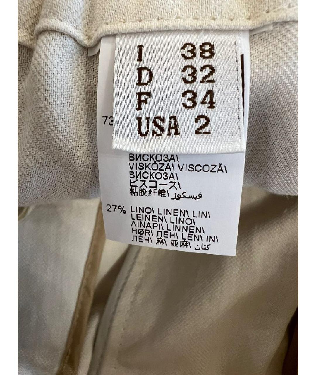 BRUNELLO CUCINELLI Бежевые брюки узкие, фото 6