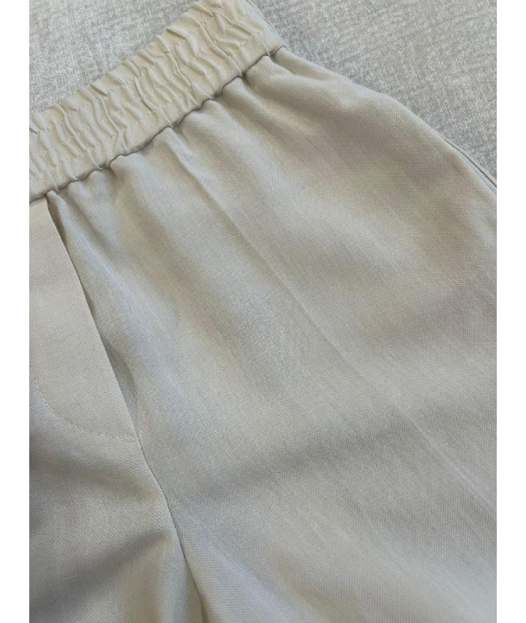 BRUNELLO CUCINELLI Бежевые брюки узкие, фото 4