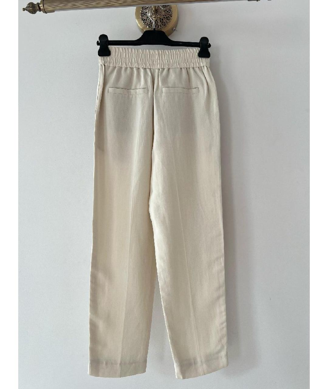 BRUNELLO CUCINELLI Бежевые брюки узкие, фото 2