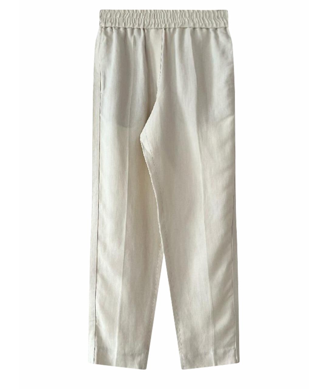 BRUNELLO CUCINELLI Бежевые брюки узкие, фото 1