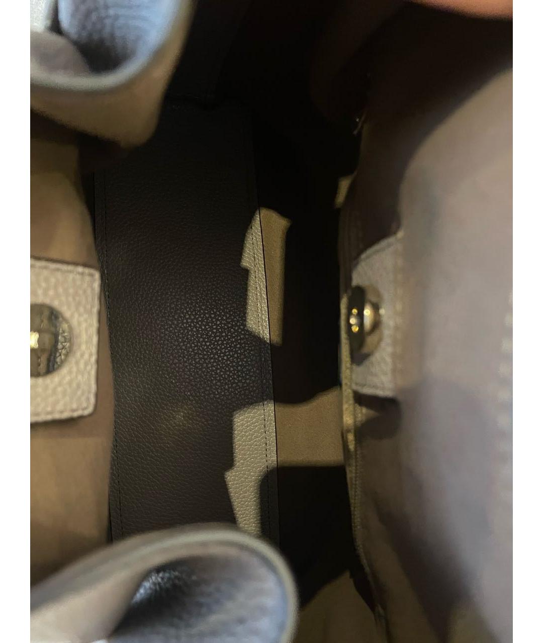 FURLA Серая кожаная сумка тоут, фото 8