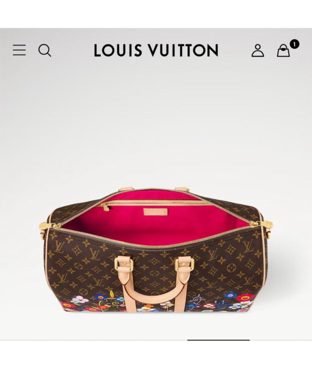 LOUIS VUITTON Коричневая дорожная/спортивная сумка, фото 3