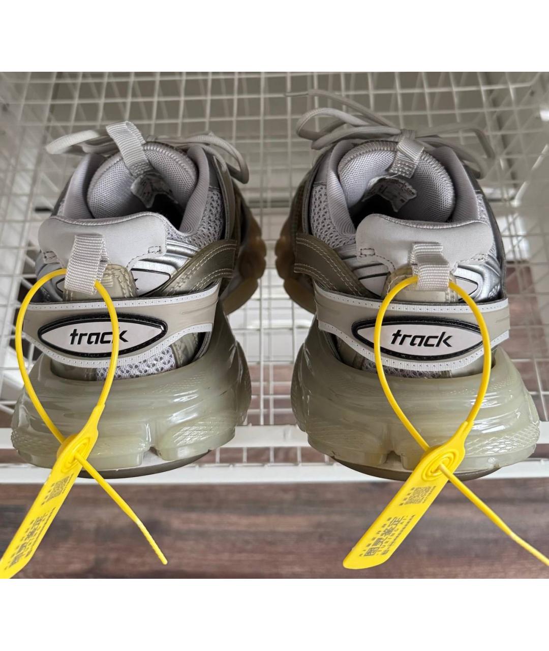 BALENCIAGA Серые текстильные низкие кроссовки / кеды, фото 4