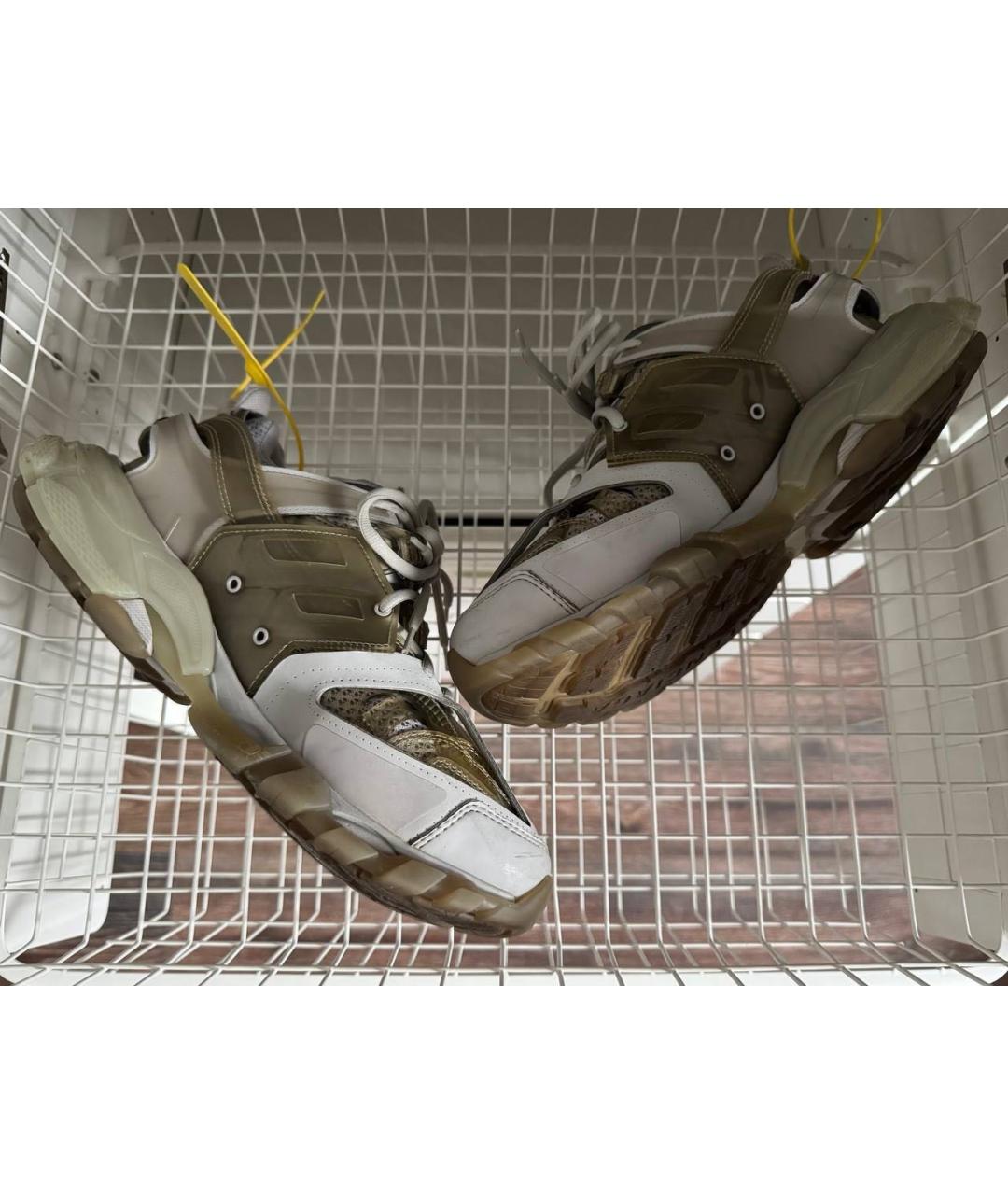 BALENCIAGA Серые текстильные низкие кроссовки / кеды, фото 6