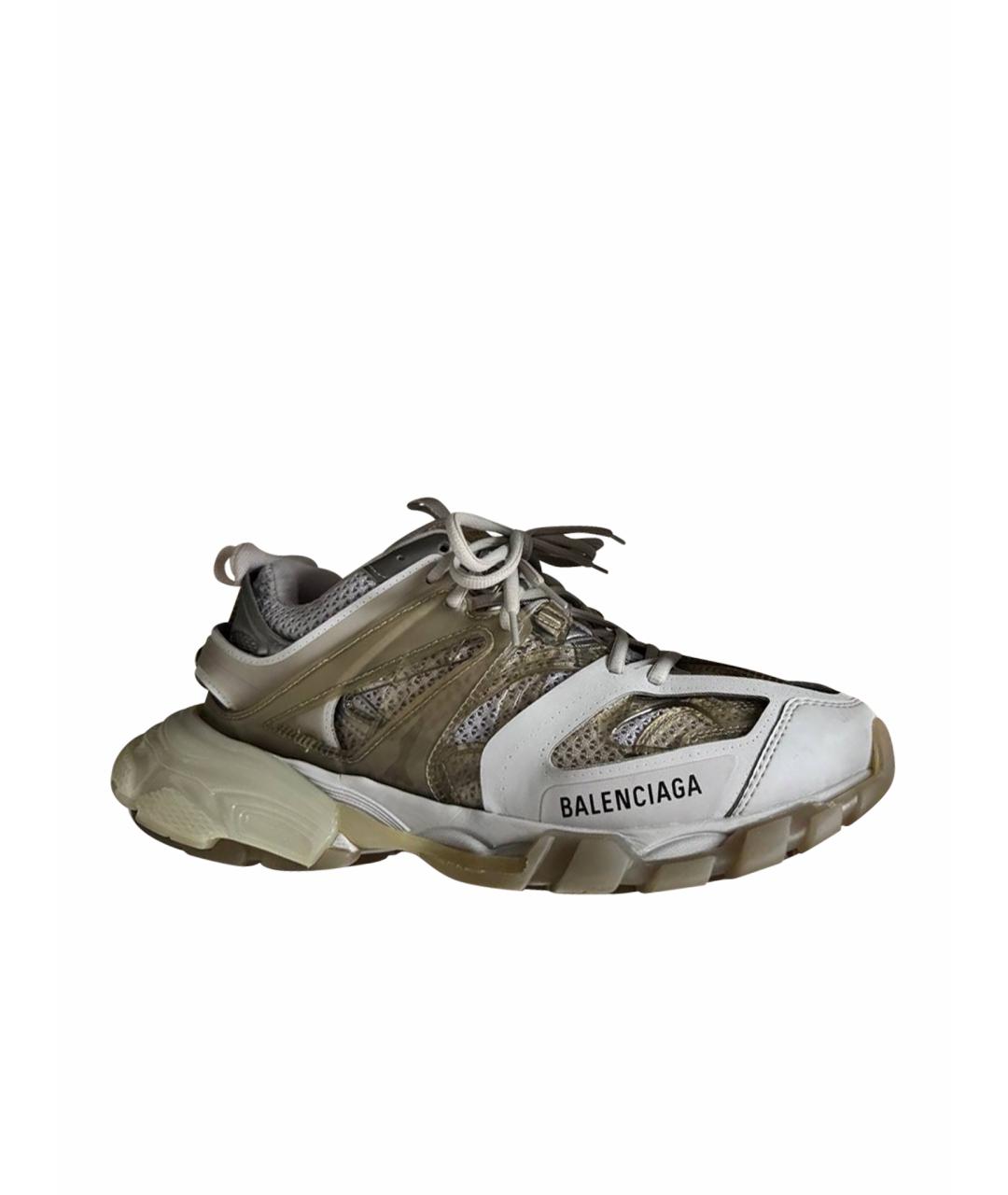 BALENCIAGA Серые текстильные низкие кроссовки / кеды, фото 1