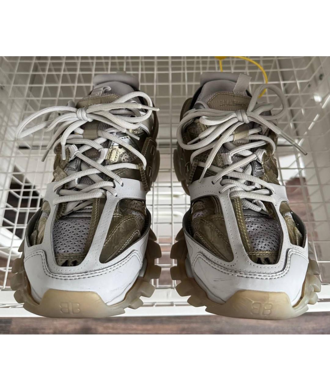 BALENCIAGA Серые текстильные низкие кроссовки / кеды, фото 2